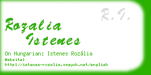 rozalia istenes business card