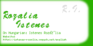 rozalia istenes business card